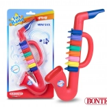 Saxophone en plastique rouge pour enfants avec 8 clés