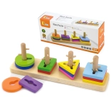 Set empilable et trieur géométrique en bois Viga