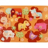 Ferme en bois puzzle pour enfants