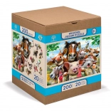 Puzzle en bois avec figurines – la vie à la ferme