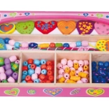 Set créatif de perles en bois pour enfants 3+