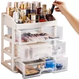 Organisateur universel en plastique pour cosmétiques et accessoires avec 3 tiroirs