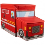 Boîte textile pour jouets camion de pompiers