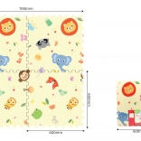 Blocs en mousse souples avec animaux 60 × 60 cm, lot de 4 pièces