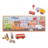 Puzzle magnétique ville Bigjigs Toys