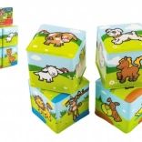 Cubes en mousse mes premiers animaux 7 × 7 cm, 4 pcs