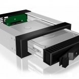 Baie hotswap 5,25'' pour disques 3,5''/2,5'' HDD/SSD SATA/SAS