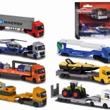 Camion en métal avec remorque 20 cm assorti - 1 pièce