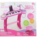piano électronique pour enfants avec microphone – bleu