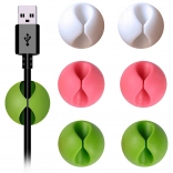 supports de câbles en silicone autocollants – lot de 6 pcs