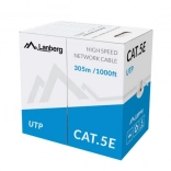 câble réseau UTP cat.5e CU 305 m, gris, conducteur rigide