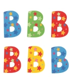 Bigjigs Toys lettre en bois B avec étoiles