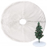 Jupe de sapin de Noël en fausse fourrure blanche 90 cm