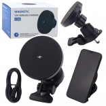 Support magnétique de voiture avec charge sans fil 15 W