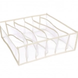 Organisateur d’armoire avec 6 compartiments pour sous-vêtements – blanc