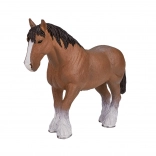 Figurine réaliste de cheval Clydesdale brun clair