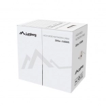 lanberg câble utp cat 5e cu 305 m, âme pleine, bleu, certification fluke