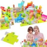 Jeux de construction en bois Construis une ville 120 pcs