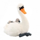 Cygne en peluche avec petits