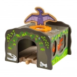 Bigjigs Rail tunnel de dinosaures T. rex pour circuits de train en bois