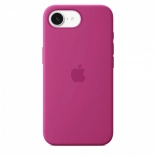 Coque en silicone pour iPhone 16e – rose vif