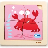 Puzzle en Bois Crabe pour les Tout-Petits