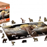 Puzzle en bois Rêves d’éléphants 2-en-1