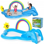 Piscine pour enfants colorée avec arc-en-ciel et soleil