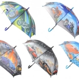Parapluie automatique avec motif voitures et motos