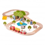 Circuit de train en bois Ferme par Bigjigs Rail