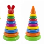 Pyramide empilable à anneaux pour enfants, plastique 28 cm