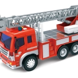 Camion de pompiers avec échelle et effets lumineux et sonores
