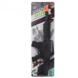 Pistolet mitrailleur en plastique pour enfants – noir, 40 cm