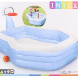 centre de jeu gonflable avec panier de basket