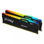 Mémoire Kingston Fury Beast RGB DDR5 32GB 6400 CL32 EXPO noir