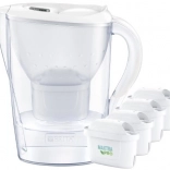 Carafe filtrante BRITA Marella XL 3,5 l blanche + 4 filtres MAXTRA PRO Pure Performance