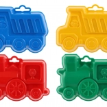 Moules en plastique pour sable, gâteaux de sable 13 cm, 4 couleurs