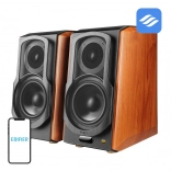 Enceintes bibliothèque EDIFIER S1000W 2.0 avec Wi‑Fi et Bluetooth, marron