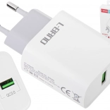 Chargeur secteur USB 15 W avec charge rapide QC 3.0 L-BRNO blanc