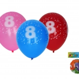 Ballons 30 cm avec le chiffre 8 – lot de 5 pcs