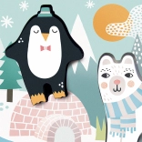 Vilac puzzle sensoriel en bois Animaux des glaces