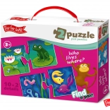 Far Far Land Puzzle maisonnette d'association d'animaux