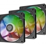 Ensemble de 3 ventilateurs GENESIS Oxal 120 ARGB, noir