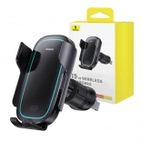 Support voiture sans fil avec charge rapide 15 W Baseus MilkyWay Pro noir