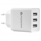 Chargeur secteur 3× USB 3,4 A avec iQ Smart Charging blanc