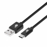 Câble USB USB‑C 3 m noir tressé