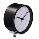 Réveil à cadran analogique Flores, noir