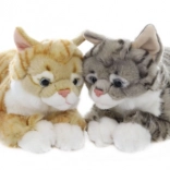 chat en peluche allongé 48 cm