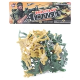 Soldats en plastique en sachet 6 cm – deux ensembles de couleurs