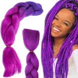 Cheveux synthétiques en ombre violet pour tressage